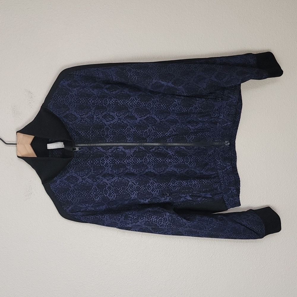 Athleta Brooklyn Snakeskin Print UPF 50 Bomber Jacket